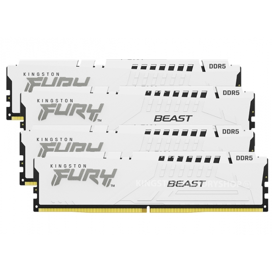 Kingston FURY Beast KF556C40BWK4-64 64GB (16GB x4) DDR5 5600MT/s White DIMM [XMP]