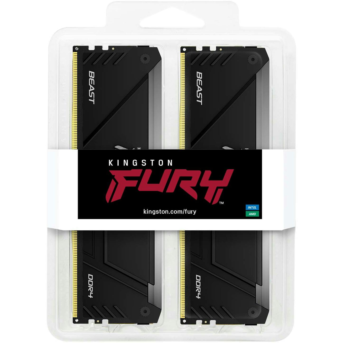 Kingston Fury Beast RGB 32GB (2x16GB) DDR4 PC4-25600C16 3200MHz