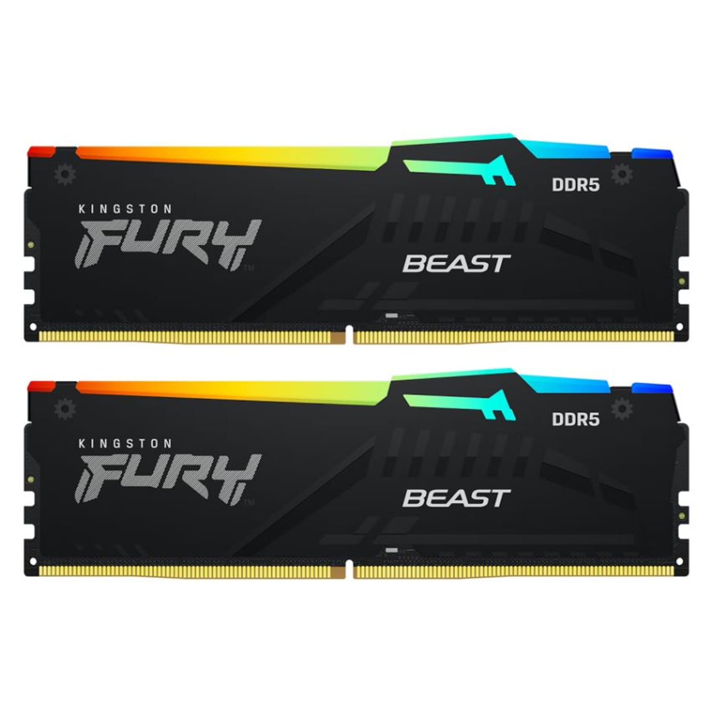 Kingston FURY Beast RGB 64GB (2x32GB) DDR5 PC5-44800C40 5600MHz Dual Channel Kit (KF556C40BBAK2-64)