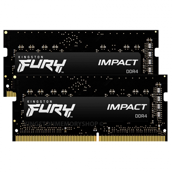 Kingston Fury Impact KF432S20IBK2/32 32GB (16GB x2) DDR4 3200MT/s Non ECC Memory RAM SODIMM