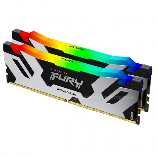 Kingston FURY Renegade RGB KF572C38RSAK2-32 32GB (16GB x2) DDR5 7200MT/s Silver/Black DIMM