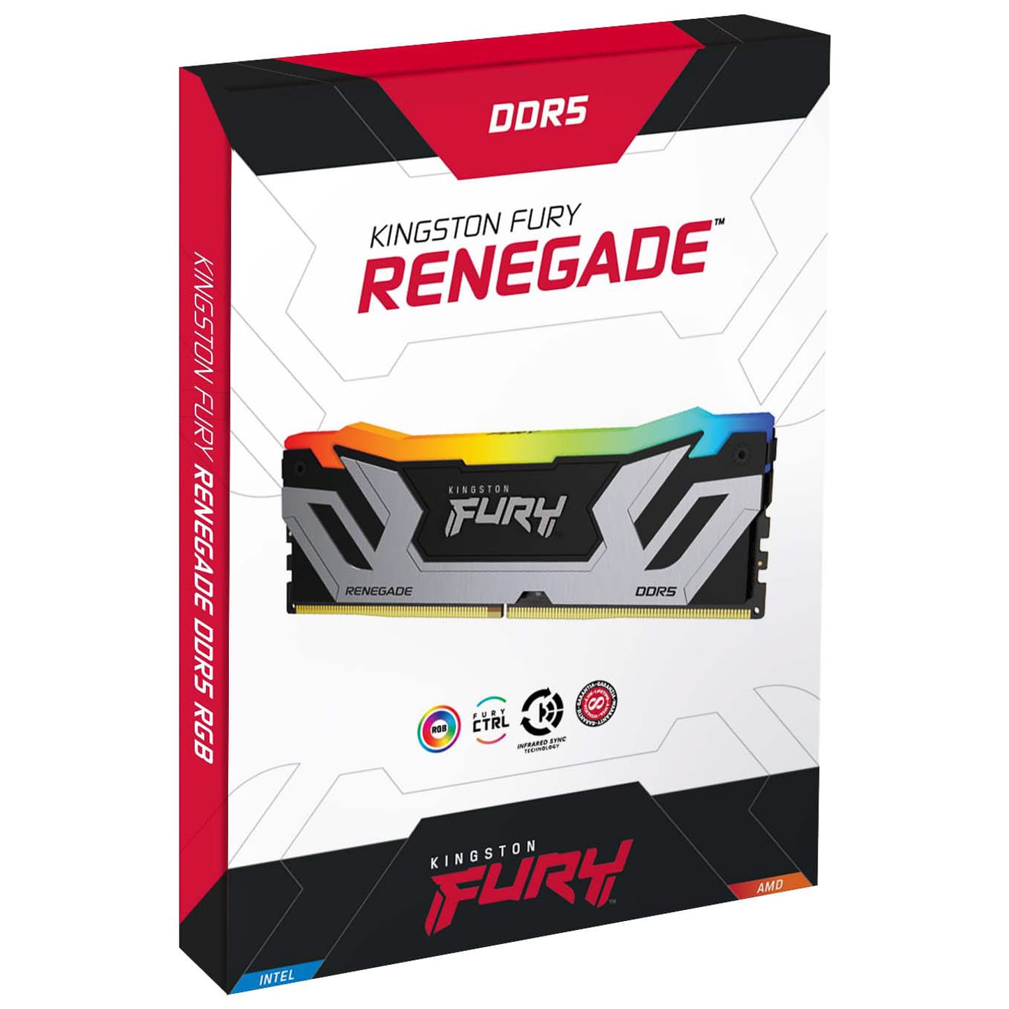 Kingston FURY Renegade RGB 48GB (2x24GB) DDR5 C40 8400MHz CUDIMM Dual Channel Kit - Black/Silver