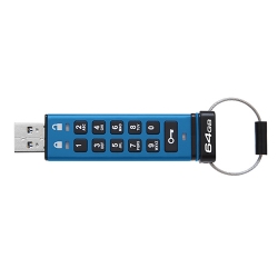 Kingston Ironkey 64GB Keypad 200 Encrypted Type-A Flash Drive USB 3.2, Gen1, FIPS 140-3*, 280MB/s R, 200MB/s W