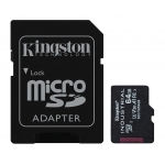 Kingston 64GB Industrial Micro SD (SDXC) Card U3, V30, A1, 100MB/s R, 80MB/s W