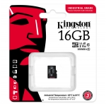 Kingston 16GB Industrial Micro SD (SDHC) Card U3, V30, A1, 100MB/s R, 80MB/s W, No Adapter