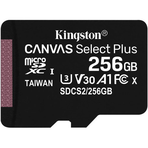 Kingston 256GB Canvas Select Plus UHS-I Micro SD (SDXC) Memory Card