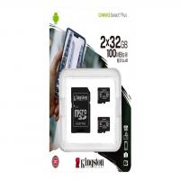 Kingston 32GB-2P1A Canvas Select Plus Micro SD (SDHC) Card U1, V10, A1, 100MB/s R, 10MB/s W