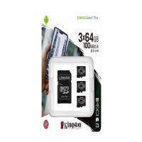 Kingston 64GB 3P1A Canvas Select Plus Micro SD (SDXC) Card U1, V10, A1, 100MB/s R, 10MB/s W