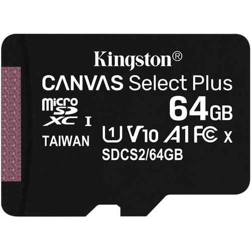 Kingston 64GB Canvas Select Plus UHS-I Micro SD (SDXC) Memory Card