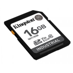 Kingston 16GB Industrial SD (SDHC) Card U3, V30, A1, 100MB/s R, 80MBs/ W