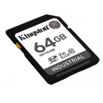 Kingston 64GB Industrial SD (SDXC) Card U3, V30, A1, 100MB/s R, 80MBs/ W