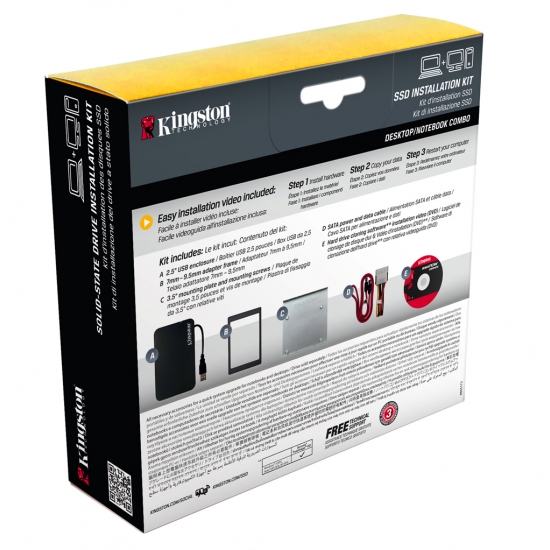 Kingston SSD Installation Kit | Buy Online | 100% money back guarantee