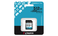 Kingston Technology 512GB SDXC Canvas Go Plus Gen4 200MB/s C10 UHS-I U3 V30