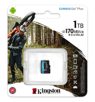 Kingston Technology 1TB microSDXC Canvas Go Plus 170R A2 U3 V30 Single Pack w/o ADP