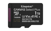 Kingston Technology 1TB microSDXC Canvas Select Plus Gen3 150MB/s A1 Card + Adapter