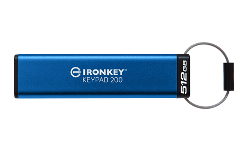 Kingston Technology IronKey 512GB Keypad 200, FIPS 140-3 Lvl 3 (Pending) AES-256 Encrypted