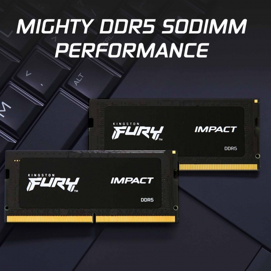 32GB Kingston FURY Impact KF548S38IB-32 DDR5 4800MT/s Memory SODIMM - Black