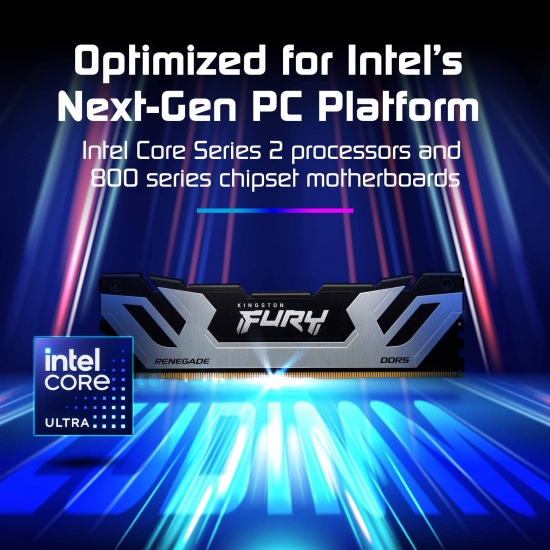 24GB Kingston FURY Renegade KF580C38RS-24 DDR5 8000MT/s Memory DIMM - Silver/Black