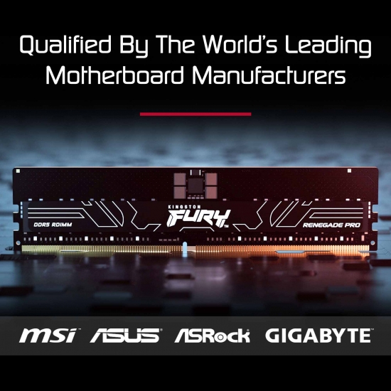 16GB Kingston FURY Renegade Pro KF568R34RB-16 DDR5 6800MT/s ECC Registered Memory DIMM