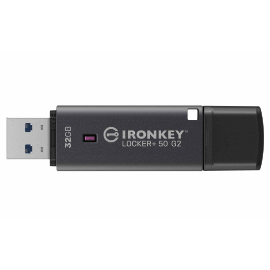 128GB Kingston Locker+ 50 [G2] USB Flash Drive - USB 3.2, Gen2, Type-A, 145MB/s R