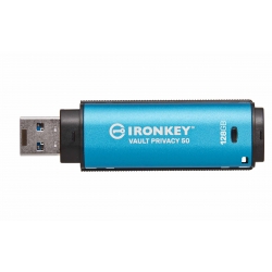 128GB Kingston Ironkey Vault Privacy 50 USB Flash Drive - USB 3.2, Gen1, Type-A, 250MB/s R, 180MB/s W