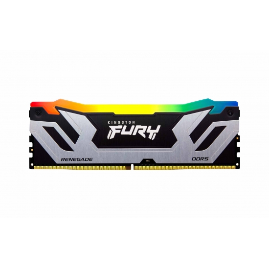 48GB (24GB x2) Kingston FURY Renegade RGB KF580C38RSAK2-48 DDR5 8000MT/s Memory DIMM - Silver/Black