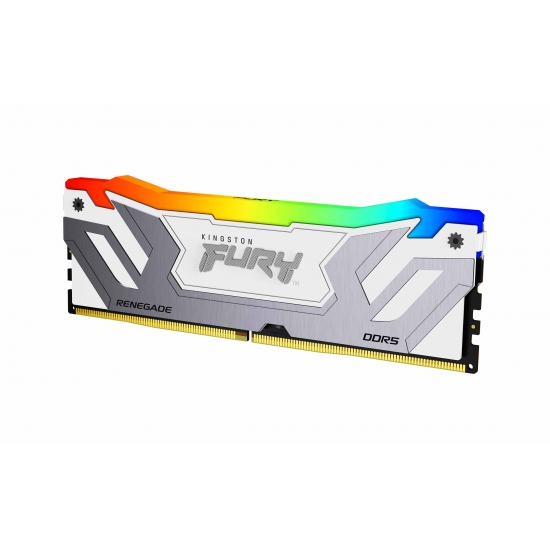 24GB Kingston FURY Renegade RGB KF584CU40RWA-24 DDR5 8400MT/s Memory CUDIMM - Silver/White