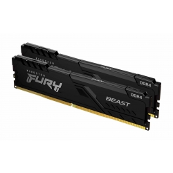 32GB (16GB x2) Kingston FURY Beast KF432C16BB1K2/32 DDR4 3200MT/s Memory DIMM - Black