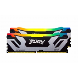 48GB (24GB x2) Kingston FURY Renegade RGB KF580C38RSAK2-48 DDR5 8000MT/s Memory DIMM - Silver/Black