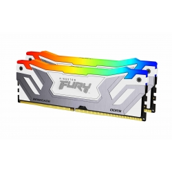 48GB (24GB x2) Kingston FURY Renegade RGB KF588CU42RWAK2-48 DDR5 8800MT/s Memory CUDIMM - Silver/White