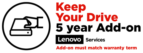 Lenovo Keep Your Drive Add On - Extended service agreement - 5 years - for ThinkCentre Edge 93z, ThinkCentre M90a, M90a Gen 3, M910z, M920z AIO, M93z, X1