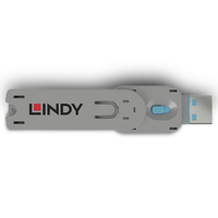 Lindy USB Type A Port Blocker Key, Blue