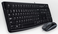 Logitech Desktop MK120 keyboard USB QWERTZ German Black