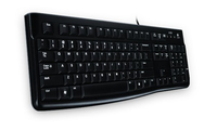 Logitech K120 Corded keyboard USB QWERTZ German Black