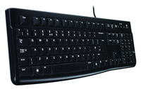 Logitech K120 Corded keyboard USB QWERTZ Swiss Black
