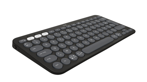 Logitech Pebble Keys 2 K380s keyboard Universal RF Wireless + Bluetooth QWERTY US International Graphite