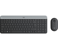 Logitech Slim Wireless Combo MK470 keyboard RF Wireless QWERTY US English Graphite, Grey