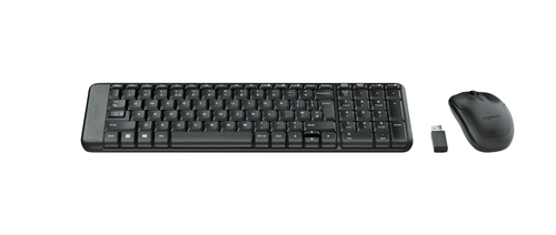 Logitech Wireless Combo MK220 keyboard RF Wireless QWERTY Greek Black