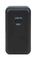 Manhattan Wall/Power Mobile Device GaN Charger (UK, USA and Euro 2-pin) (Clearance Pricing), USB-C Port, up to 65W / 3A, GaN (Galium Nitride) tech & PI chipset for maximum charging efficiency, Interchangeable Plugs, Phone/Laptop Charger, Black, Three Year