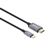 Manhattan USB-C to HDMI Cable, 4K@60Hz, 1m, Black, Equivalent to CDP2HD2MBNL, Male to Male, Three Year Warranty, Polybag