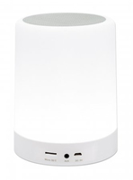 Manhattan Sound Science Bluetooth Speaker (Clearance Pricing), 5 hour Playback time, Range 10m, microSD card reader (32GB), Aux 3.5mm connector, Output 3W, USB-A charging cable included, 1200mAH battery, Bluetooth v5, Built-in hanger, White, 3 Year Warran