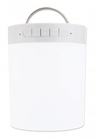 Manhattan Sound Science Bluetooth Speaker (Clearance Pricing), 5 hour Playback time, Range 10m, microSD card reader (32GB), Aux 3.5mm connector, Output 3W, USB-A charging cable included, 1200mAH battery, Bluetooth v5, Built-in hanger, White, 3 Year Warran