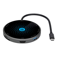 Manhattan USB-C Dock/Hub with Card Reader and Wireless Charging Pad (Clearance Pricing), Ports (x5): USB-C to HDMI, USB-A (x3) and USB-C, With Power Delivery (60W) to USB-C Port (Note additional USB-C wall charger and USB-C cable needed), Wireless Chargin