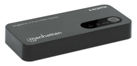 Manhattan 4K@60Hz 2-Port HDMI Splitter Splits One HDMI Input to Two HDMI Outputs (1x2), 18G, Micro-USB input for power, EDID Switch for Downscaling to 1080p, Black, 3 year warranty