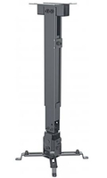 Manhattan Projector Mount, Ceiling or Wall, Tilt & Swivel, Height Range: 43-65cm, Max 20kg, Black, Lifetime Warranty