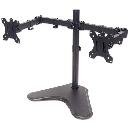 Manhattan TV & Monitor Mount, Desk, Double-Link Arms, 2 screens, Screen Sizes: 10-27