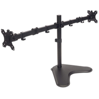 Manhattan TV & Monitor Mount, Desk, Double-Link Arms, 2 screens, Screen Sizes: 10-27