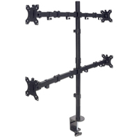 Manhattan TV & Monitor Mount, Desk, Double-Link Arms, 4 screens, Screen Sizes: 10-27