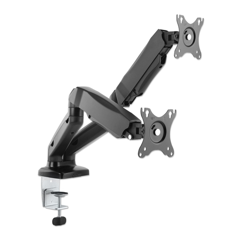 Manhattan TV & Monitor Mount, Desk, Full Motion (Spring), 2 screens, Screen Sizes: 10-27