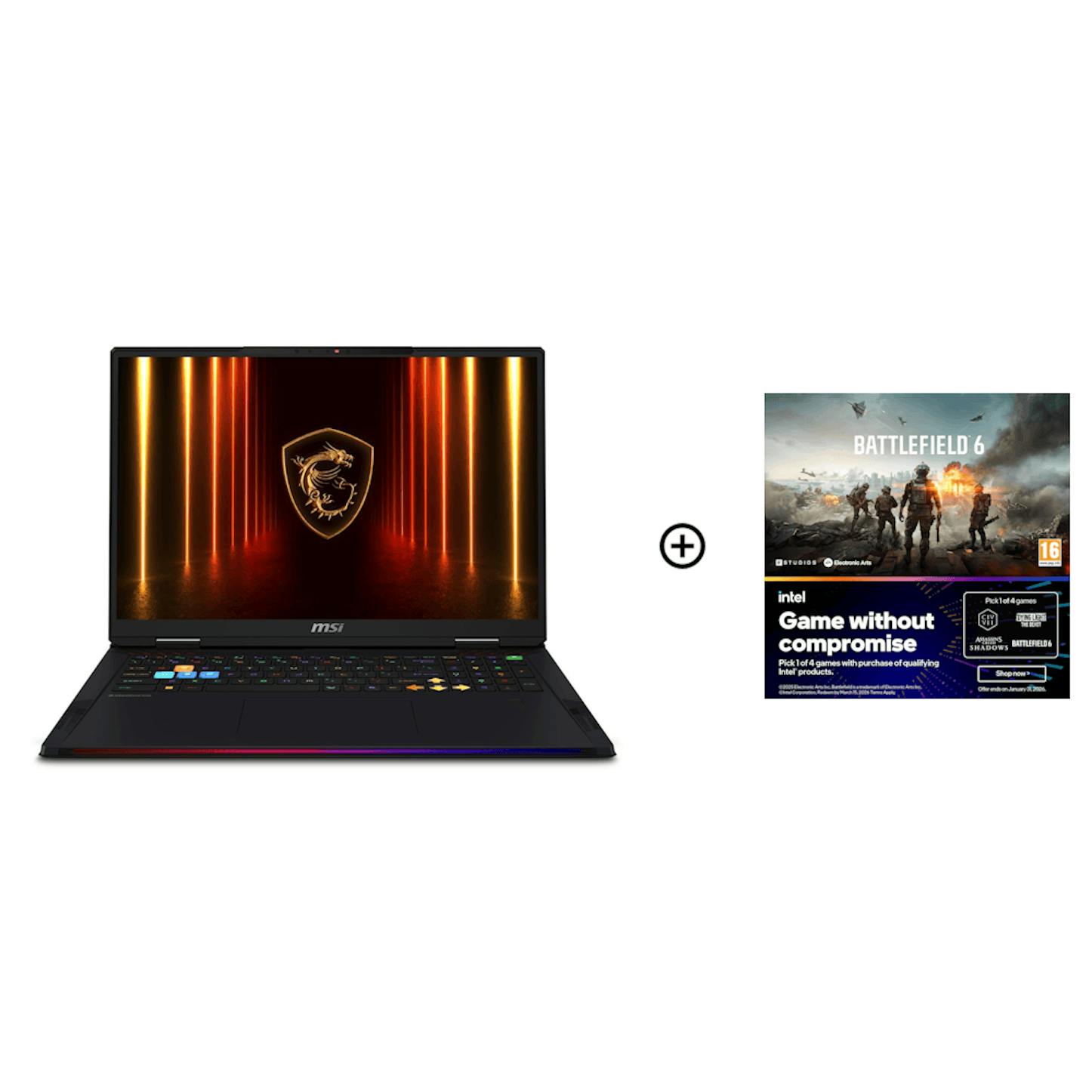 MSI Raider 18 HX NVIDIA RTX 5080 64GB 18 UHD+ MiniLED 120Hz Intel Ultra 9 285HX Gaming Laptop